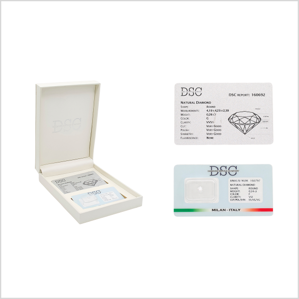 Diamante naturale certificato GIA 0,30 G - VS1